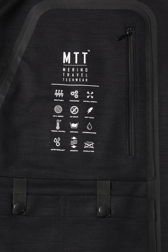 MERINO TECH TRAVEL BLAZER Black