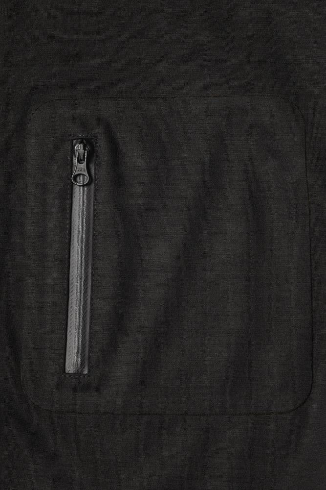 MERINO TECH TRAVEL MINIMAL HOODIE Black