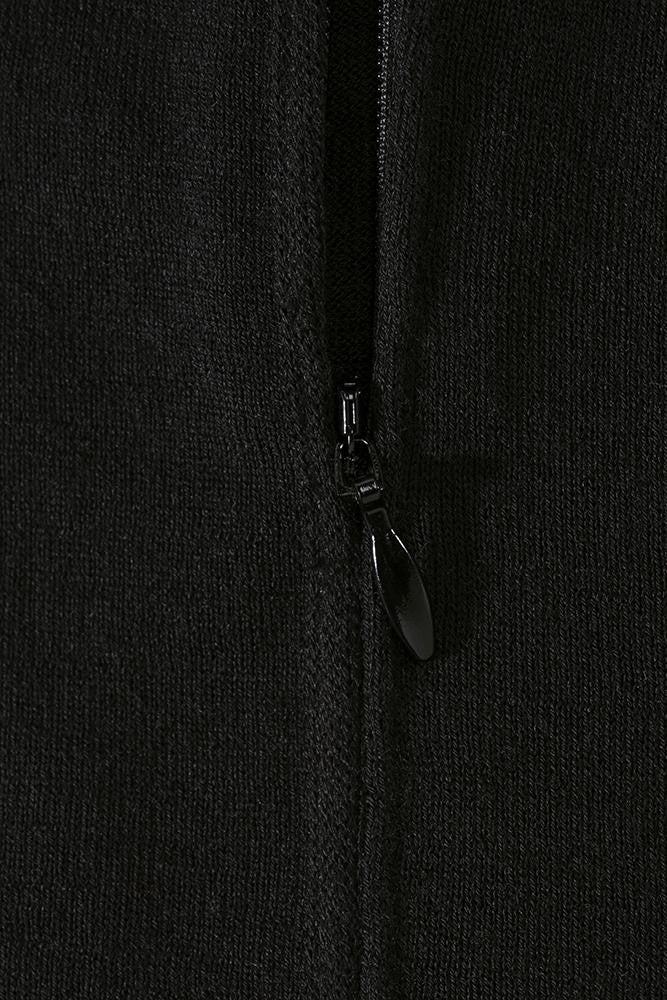 GESTRICKTES MERINO-REISE-POLO Schwarz