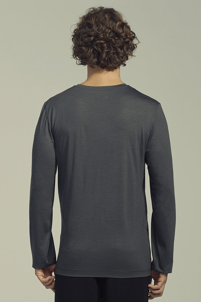 MERINO TECH TRAVEL LONG SLEEVE T-SHIRT Antracite