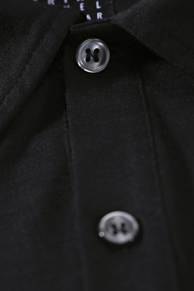 MERINO TECH TRAVEL POLO Black