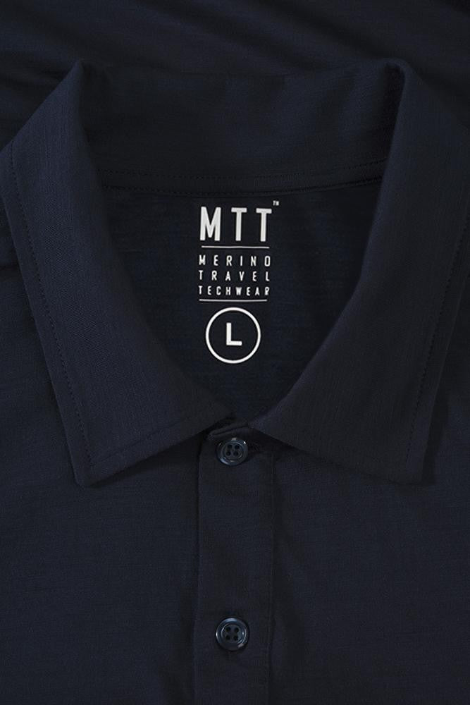 MERINO TECH TRAVEL POLO Navy Blue